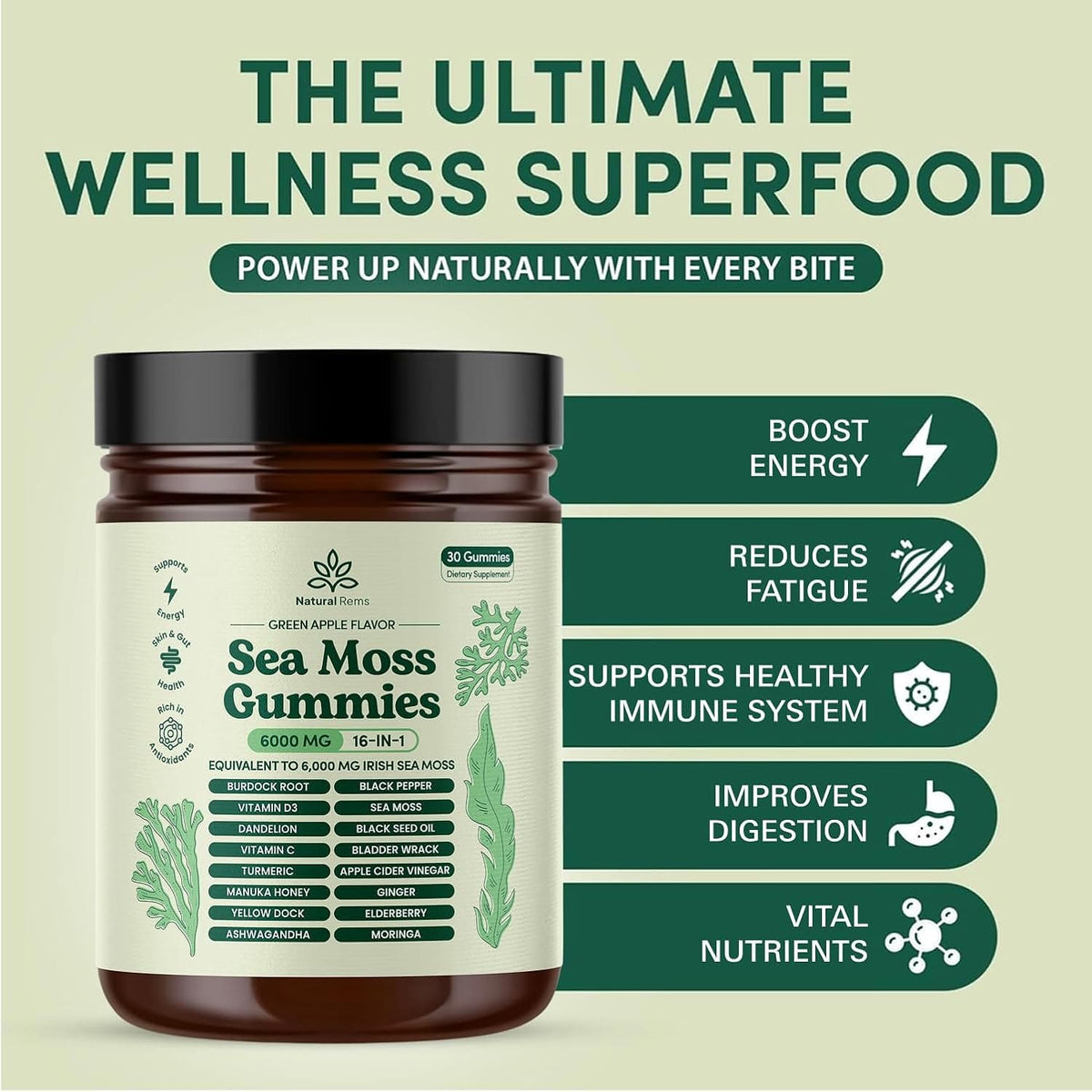 Sea Moss 16-In-1 Gummies